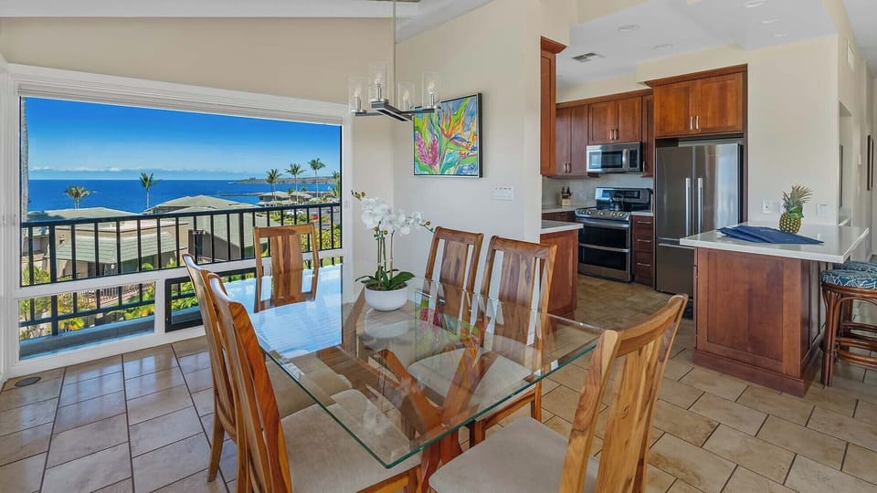 Kapalua Bay Villas #11 B3 - Ocean View Dining Room & Kitchen - Parrish Maui