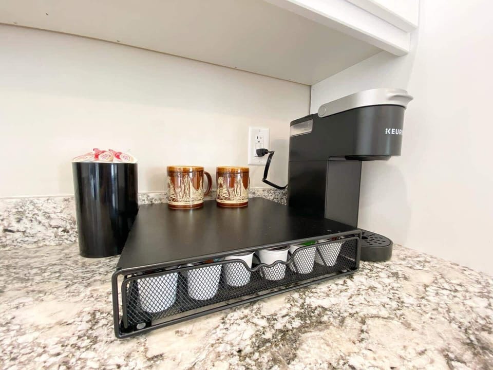 Start your day right! Enjoy complimentary coffee with our in-house Keurig and coffee pods.