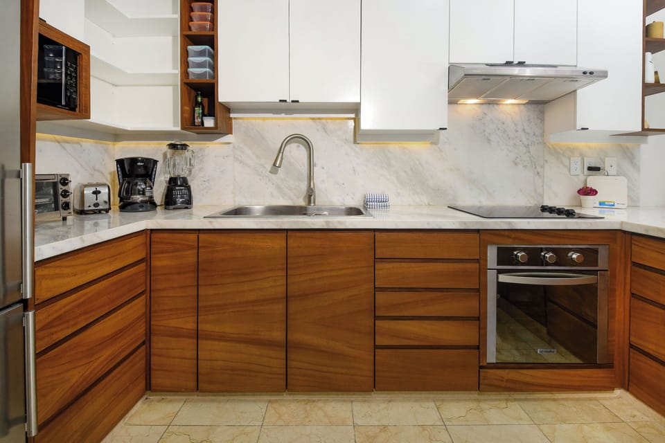 Create your favorite meals or simply reheat takeout, either way, our fully functional kitchen has covered for as much as little as you wish!