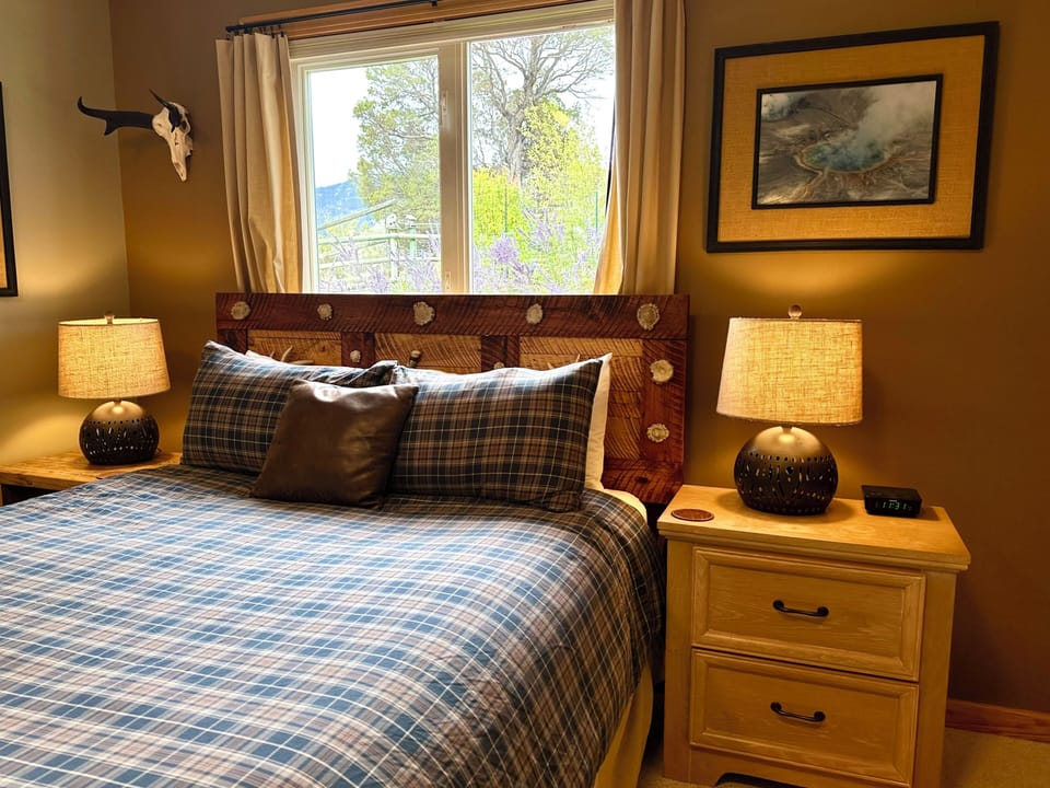 Thoughtfully appointed with local art and handmade furnishings.