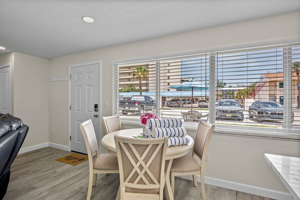 Comfortable dining space for four