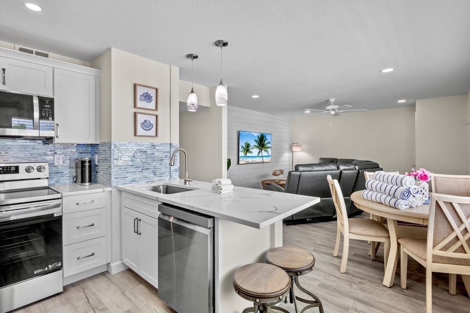 Bright kitchen with cooking essentials