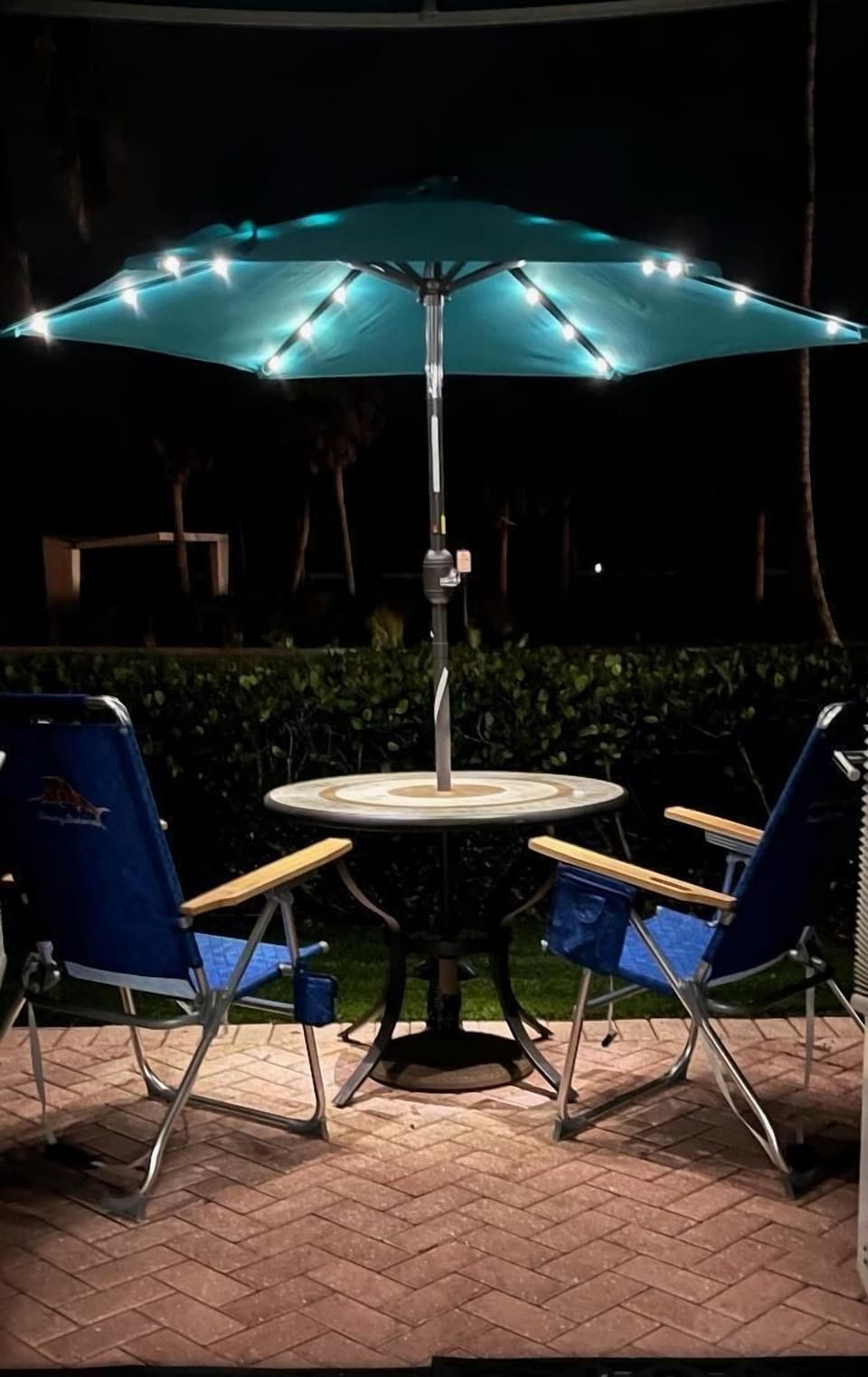 Private patio with outdoor seating