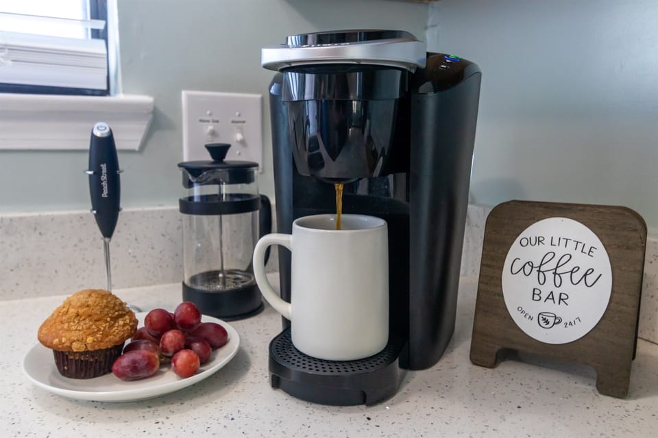 Enjoy Your First Morning Cup of Coffee on Us at Our Stocked Coffee Bar.