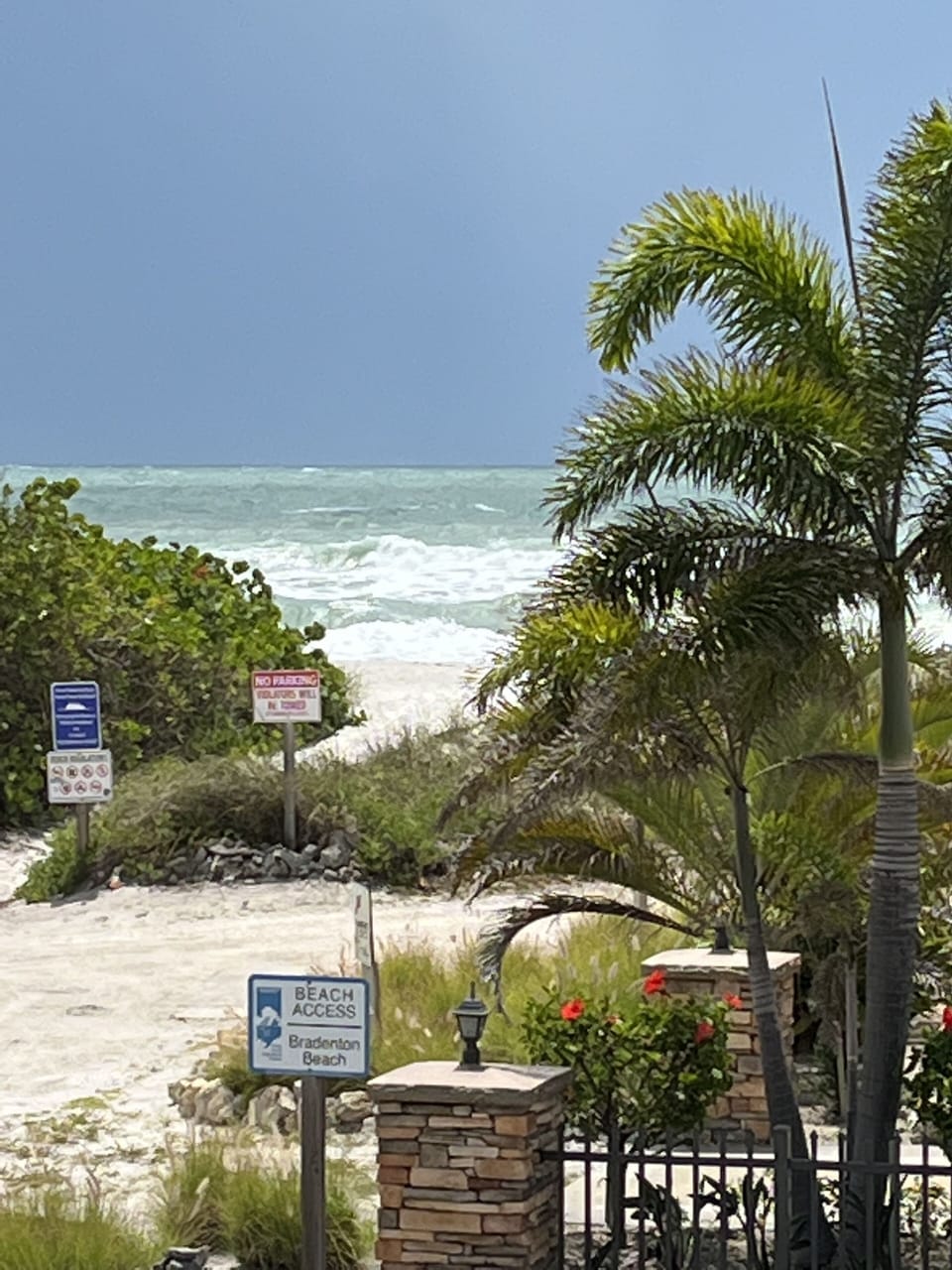 Beach access view from balcony