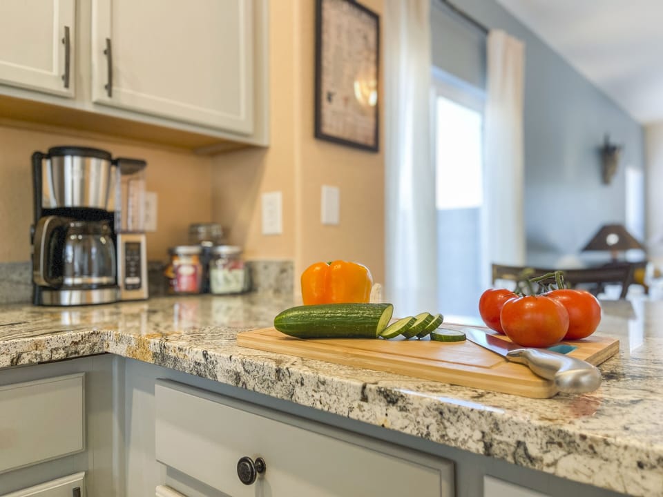 Updated kitchen has all things needed to make a perfect meal.
