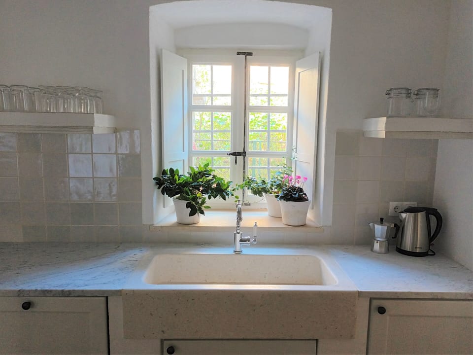 Kitchen window and shutters