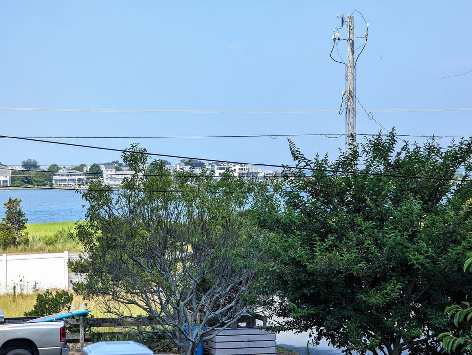 39562 Admiral Rd, North Bethany - bay view - A perspective from the deck looking out over the mature trees and the peaceful Tower Shores community landscape.