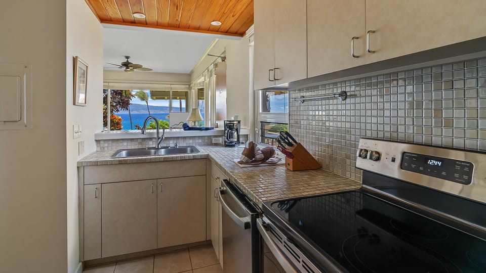 Kapalua Bay Villas #15G5 - Ocean View Kitchen - Parrish Maui