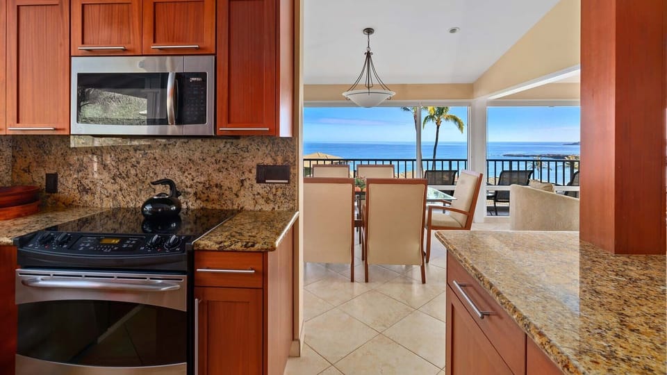 Kapalua Bay Villas #17B2 - Ocean View Kitchen - Parrish Maui