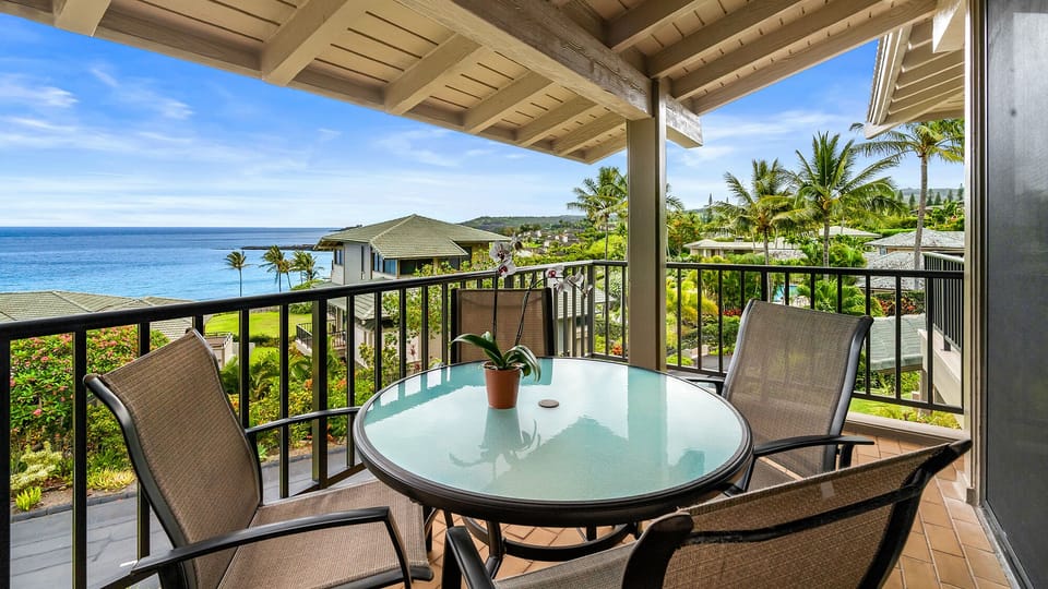 Kapalua Bay Villas #17B4 - Ocean View Dining Lanai - Parrish Maui