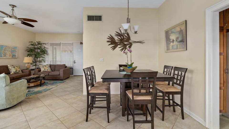 Kapalua Bay Villas #17B4 - Dining & Living Room - Parrish Maui