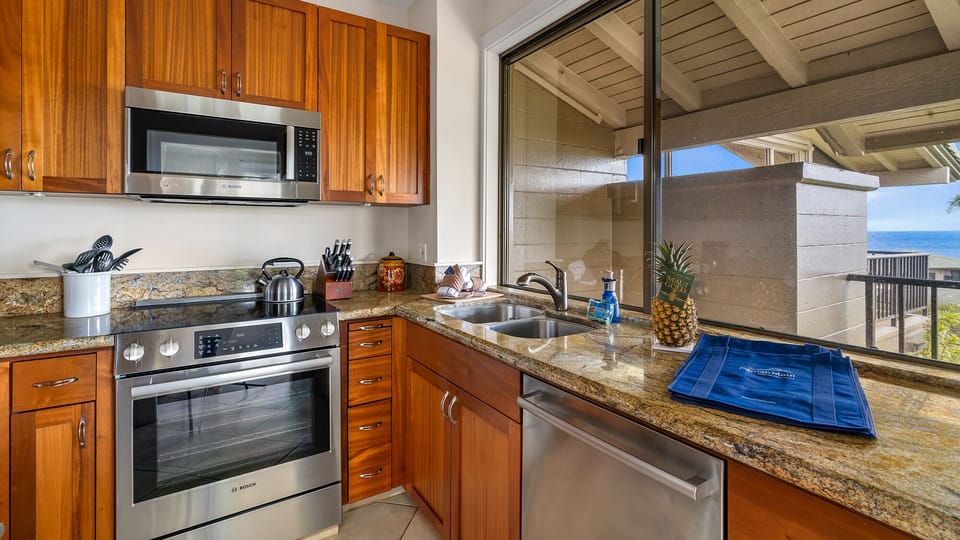 Kapalua Bay Villas #17B4 - Ocean View Kitchen - Parrish Maui