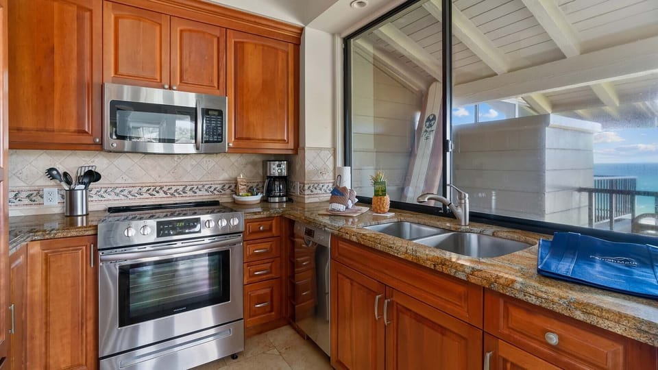 Kapalua Bay Villas #20B4 - Ocean View Kitchen - Parrish Maui