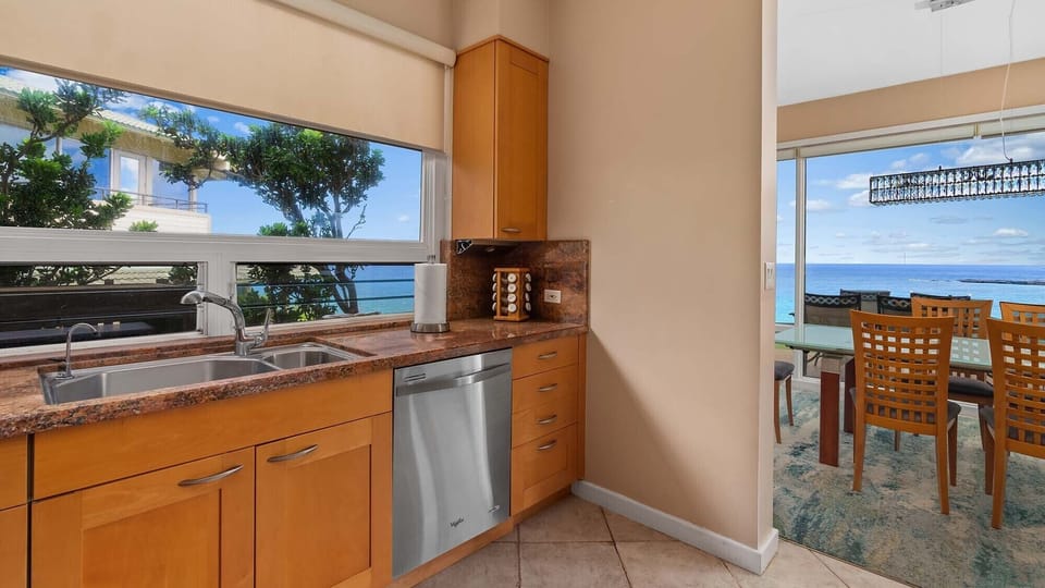 Kapalua Bay Villas #20G2 - Ocean View Kitchen - Parrish Maui