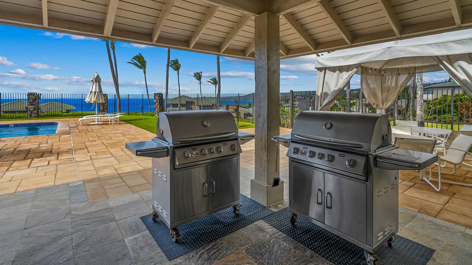 Kapalua Bay Villas - Resort Pool BBQ & Dining Areas - Parrish Maui