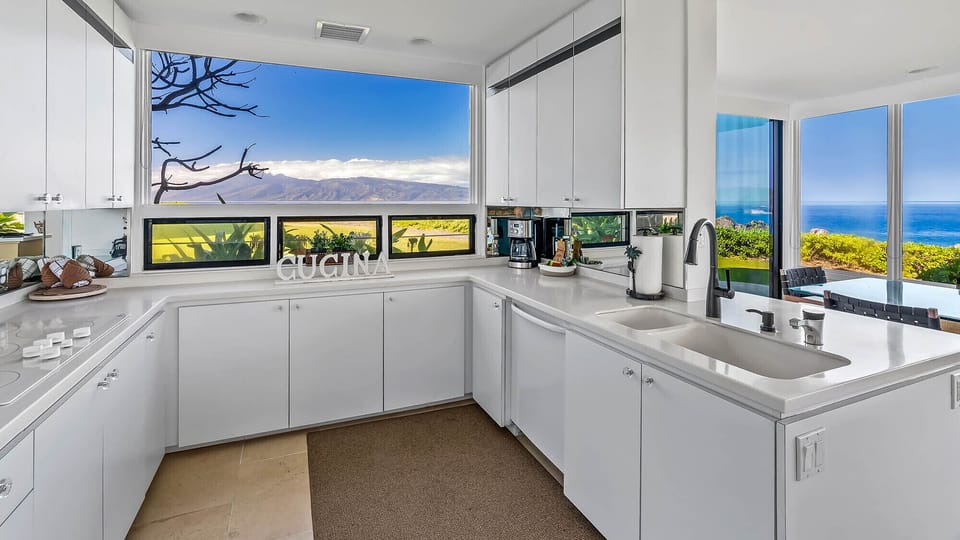 Kapalua Bay Villas #34G2 - Ocean View Kitchen - Parrish Maui