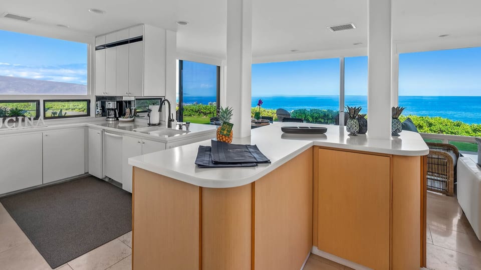 Kapalua Bay Villas #34G2 - Ocean & Molokai View Kitchen - Parrish Maui
