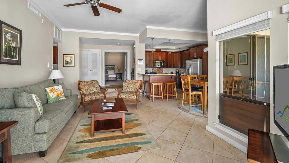 Kapalua Golf Villas #15P78 - Living Room Great Room - Parrish Maui