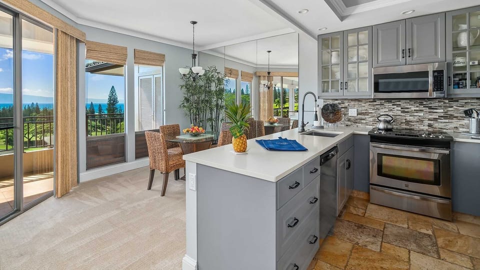 Kapalua Golf Villas #19V1 - Ocean View Kitchen - Parrish Maui