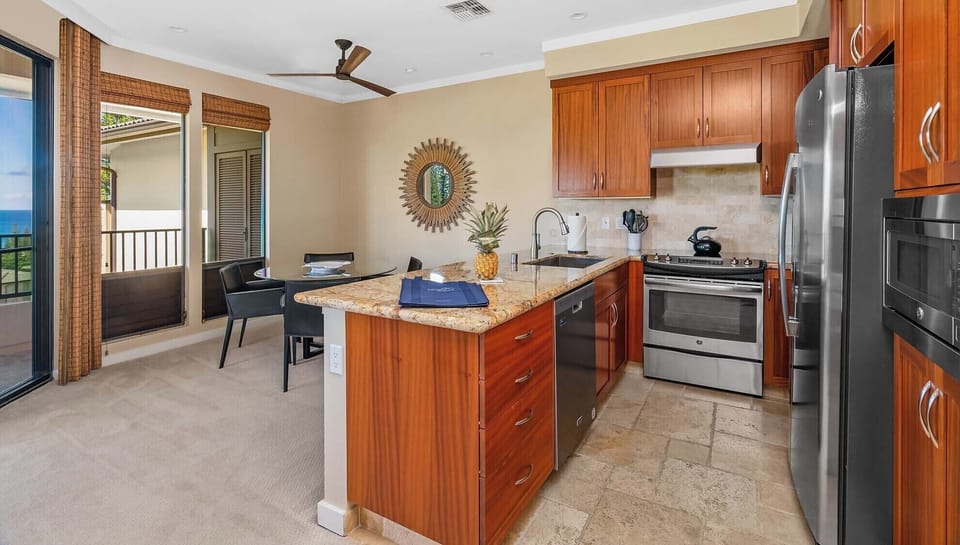 Kapalua Golf Villas #25V2 - Ocean View Kitchen -  Parrish Maui