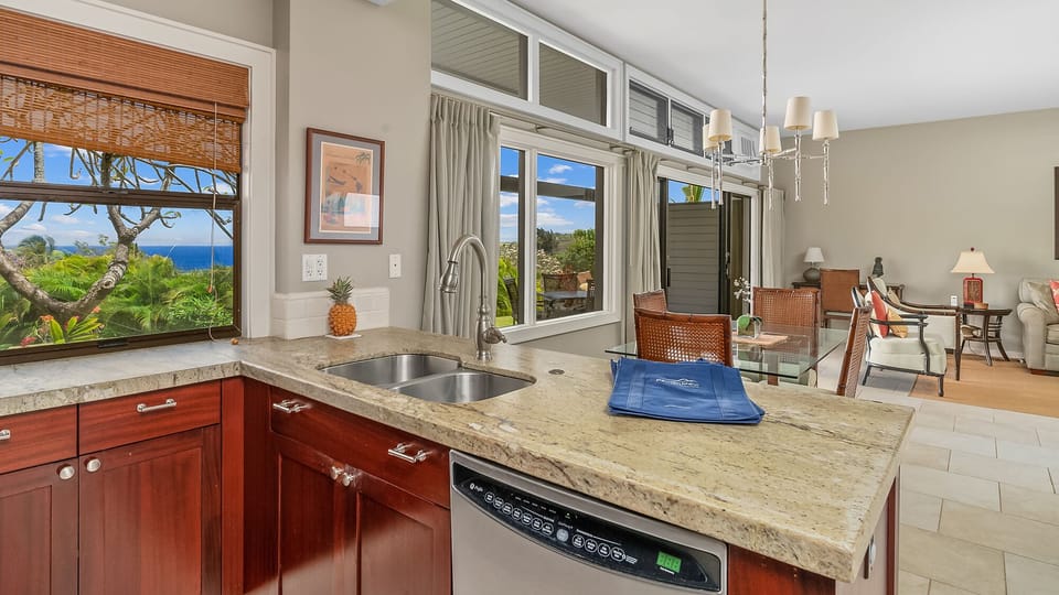 Kapalua Ridge Villas #114 - Ocean View Kitchen - Parrish Maui