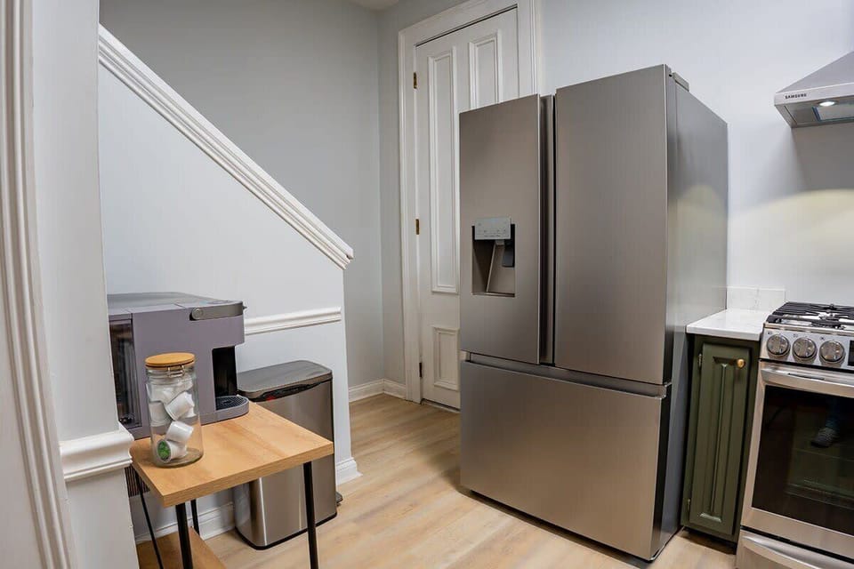 Kitchen - Plus, there's a mini coffee station for your morning brew.