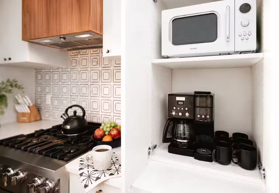 We provide both a drip coffee maker and a Keurig coffee maker.