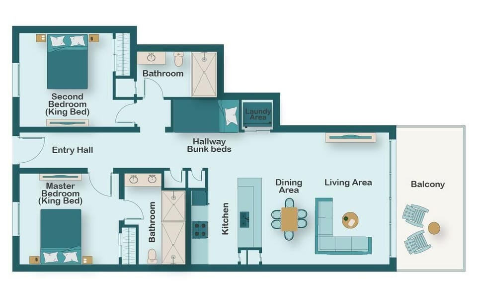 Floor plan for Aqua 2104