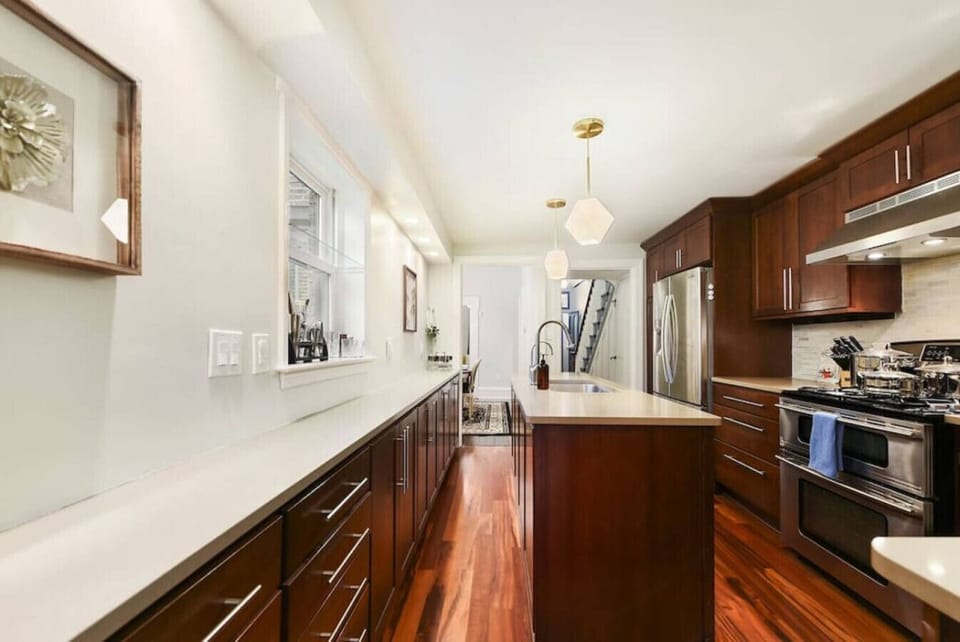 Gourmet kitchen island, perfect for cooking and gathering.