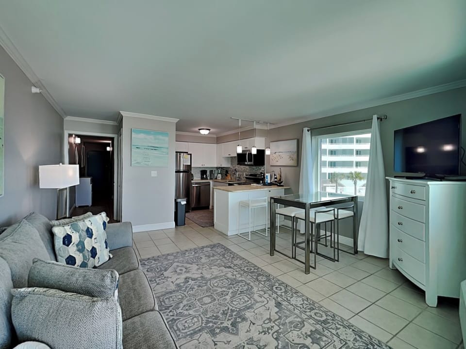 Living Area, Dining Area and Kitchen