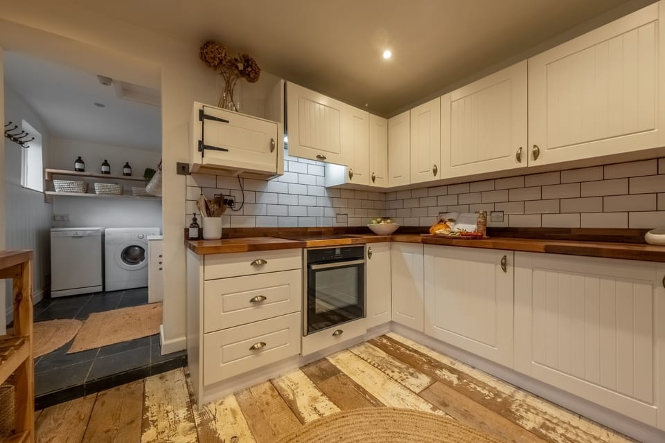 Ground floor: Kitchen looking to the utility area