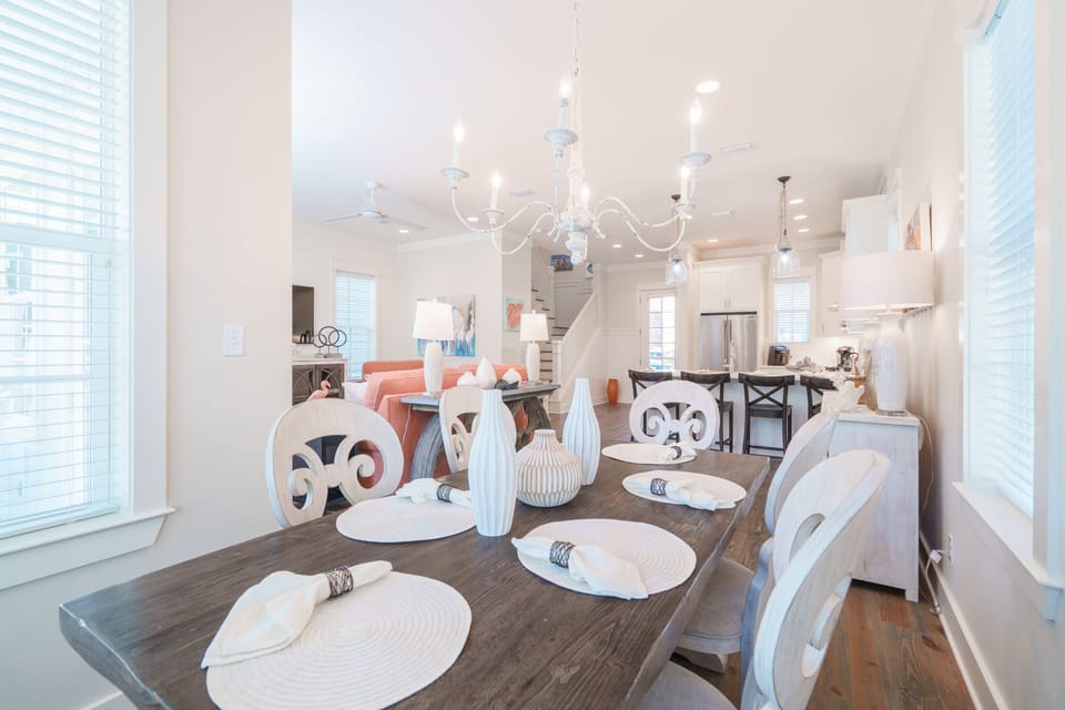 Dining table seats 8