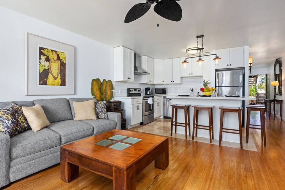 Warm, open living room designed for unwinding after a day out.