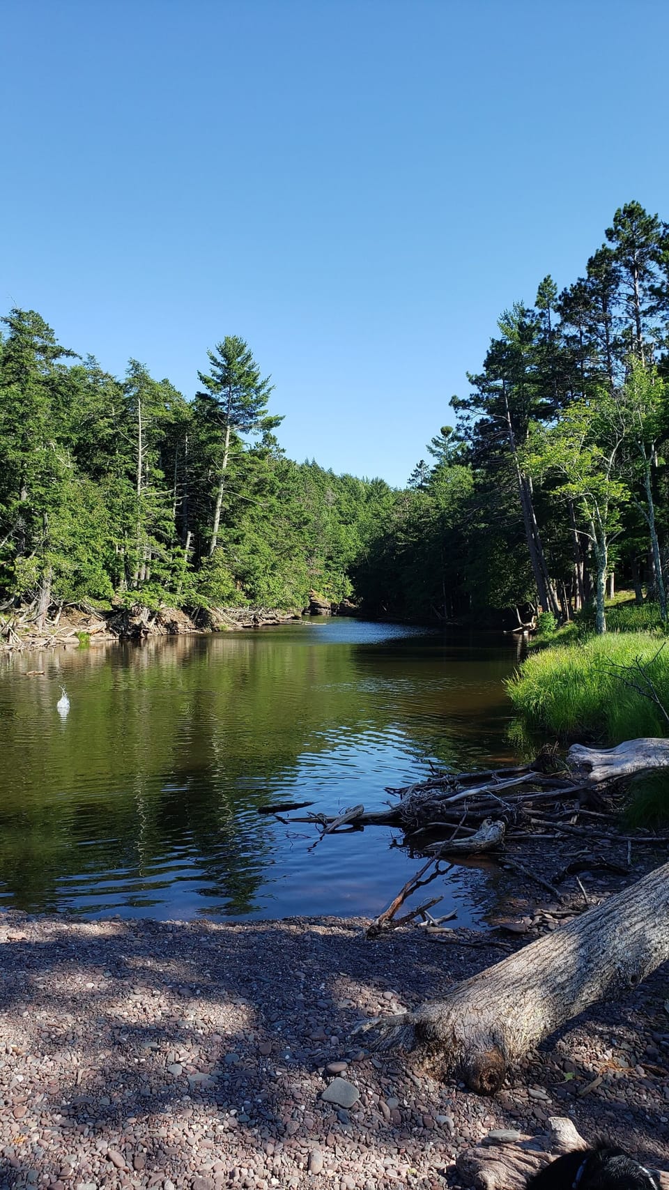 Presque Isle River Area at Lake Superior which is 18 miles away.