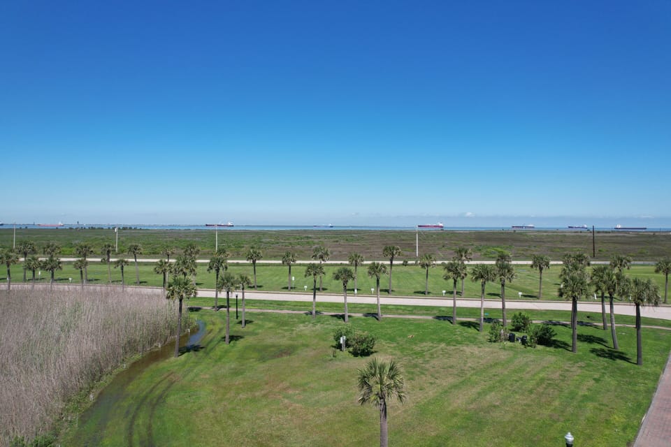 Views of Ships Entering Galveston Bay