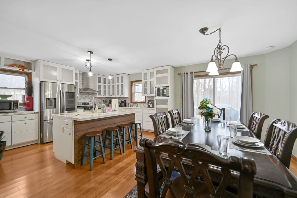 Dining and kitchen area