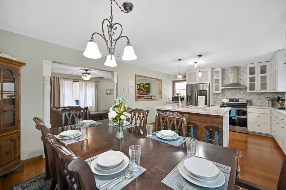 Dining and kitchen area
