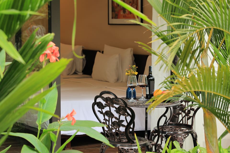 Premium bedding, down comforters, memory foam beds, free minibar