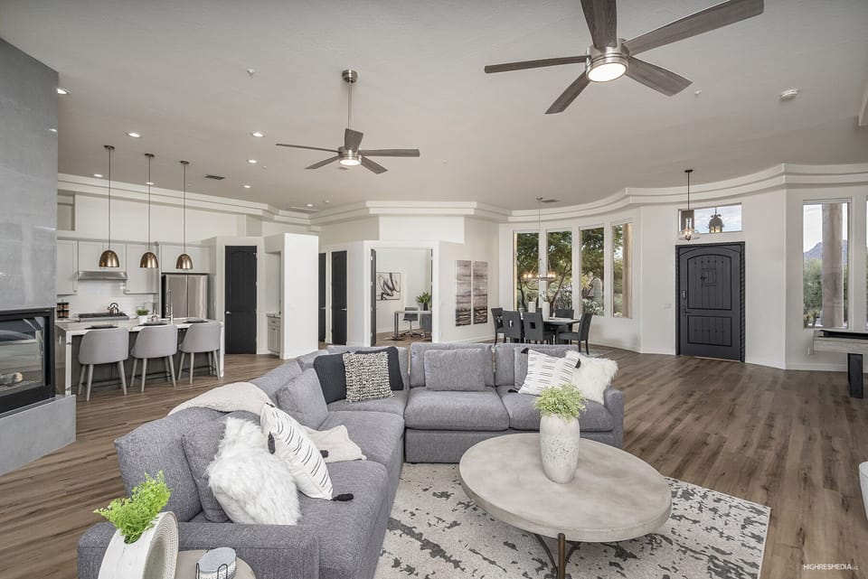 Plenty of room to spread out in the open concept living area