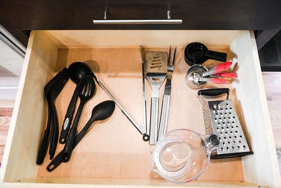 Some included kitchen utensils.