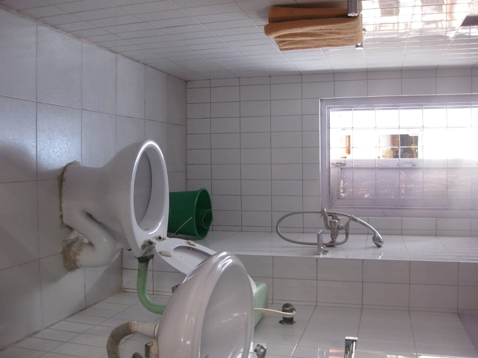 Shower, free toiletries, hair dryer, slippers