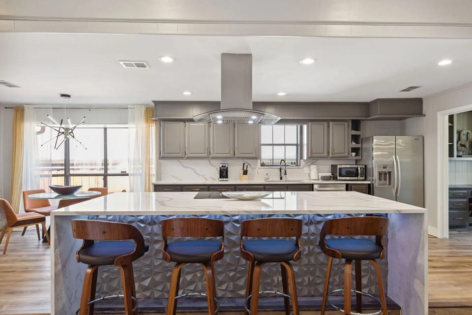 Comfy barstools with a charging station