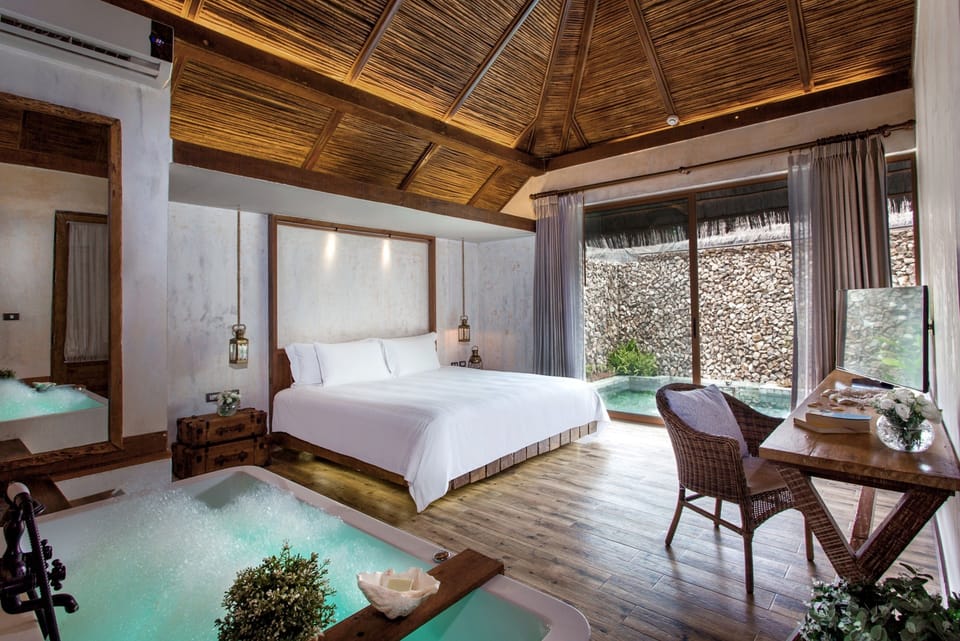 Two Bedroom Pool Villa (24-Hours Use of Room) | Free minibar items, in-room safe, desk, blackout drapes