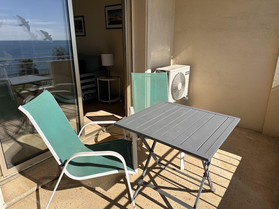 Table and chairs on the terrace