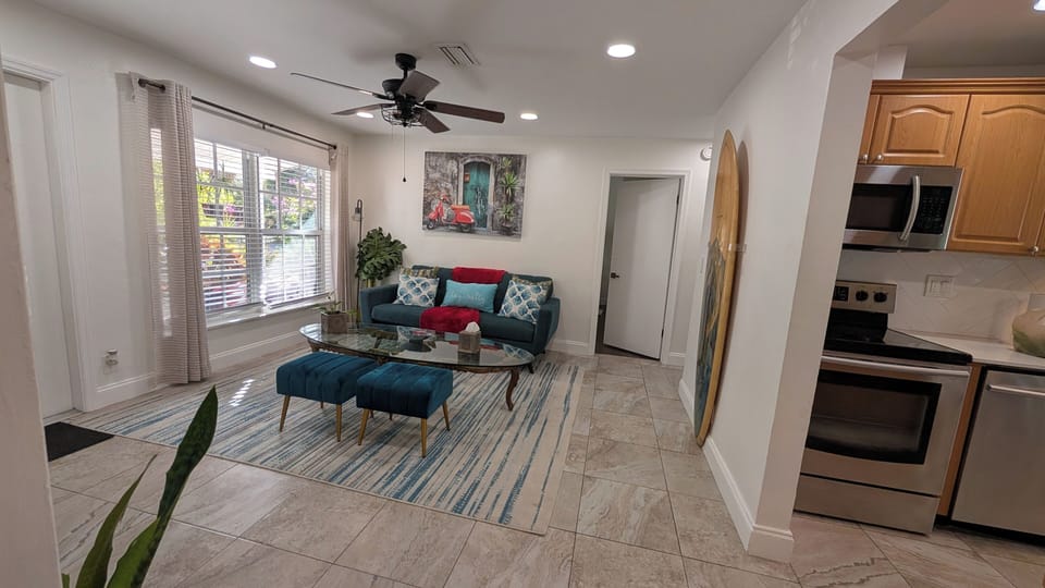 Living Room with smart tv