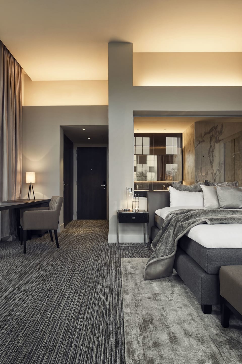 Suite | In-room safe, desk, laptop workspace, soundproofing