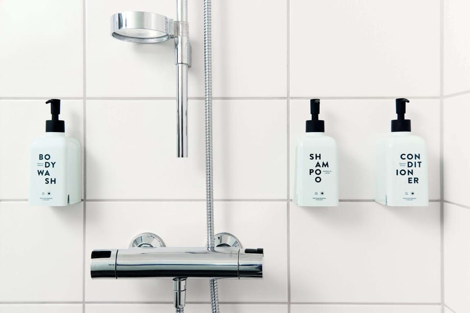 Hair dryer, towels
