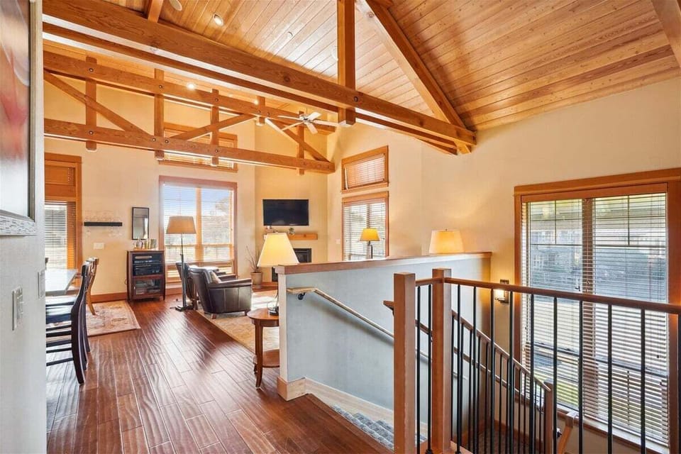 Stairs to the Main Living Area at The Lodges A1