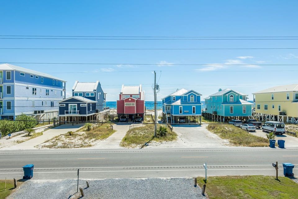 View of West Beach from master bedroom balcony